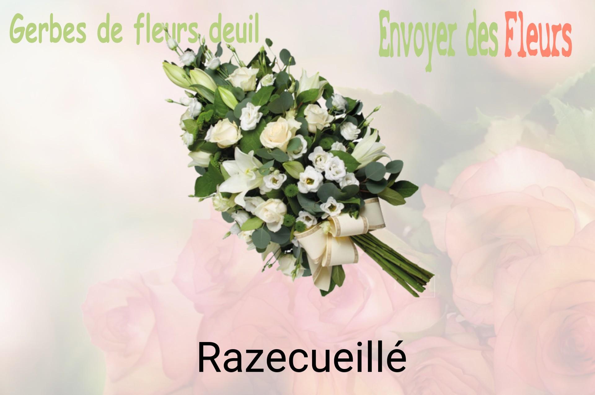 Gerbe de fleurs de deuil livrée à Razecueillé